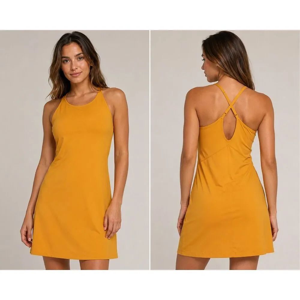 Athleta Mustard Yellow Infinity Dress Size XS